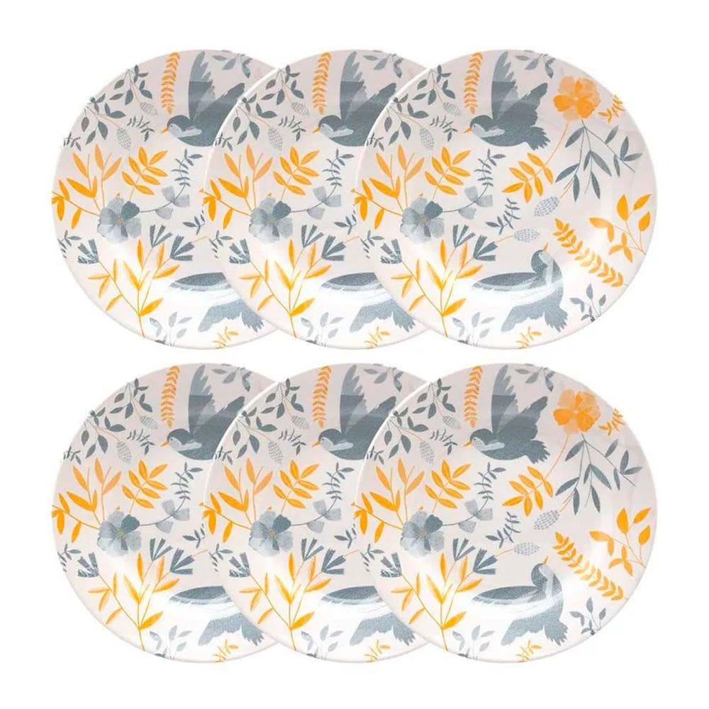 Prato Raso de Ceramica Donna Bem-Te-Vi 26cm 6un - Biona 5409