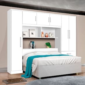Guarda-Roupa Casal Modulado Cancun 6 Portas 3 Gavetas Branco - J&a Móveis