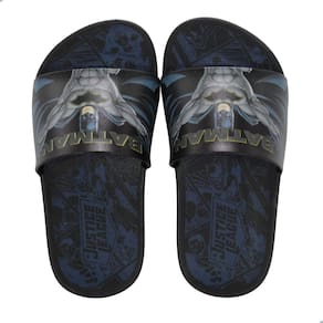 Chinelo Slide Infantil Grendene Kids Liga Da Justica Preto