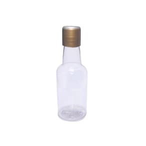 Lembrancinha Garrafa Pvc 50ml Tampa Plástica Prata 10un