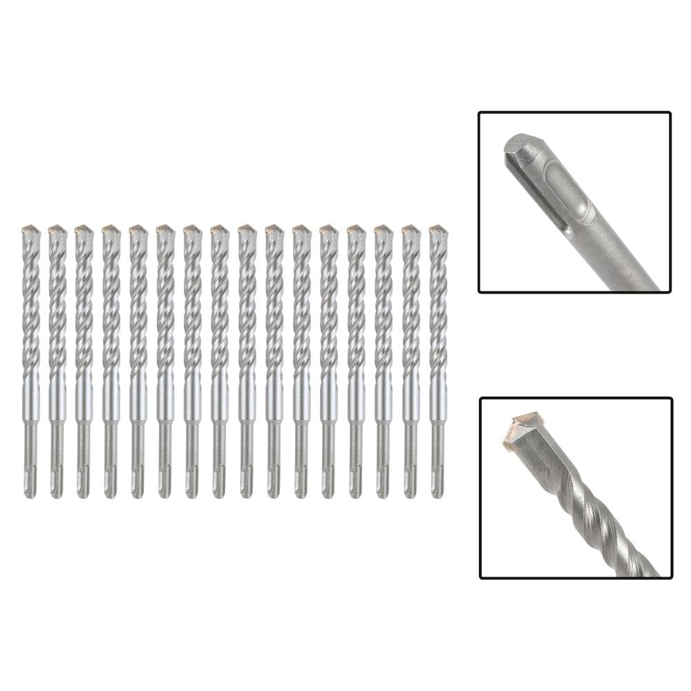 Jogo 16 Brocas SDS Plus 16x310 mm Aço Carbono Tungstênio