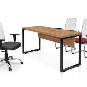 Mesa Suprema Individual 1,37cm 40cm Noce/Preto