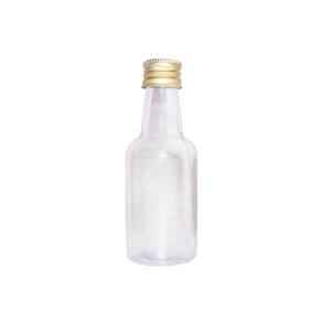 Lembrancinha Garrafa Pvc 50ml Tampa Aluminio Ouro 10un