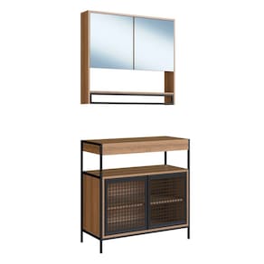 Conjunto de Banheiro Gabinete E Espelheira P103841 Mell PP Milani Store
