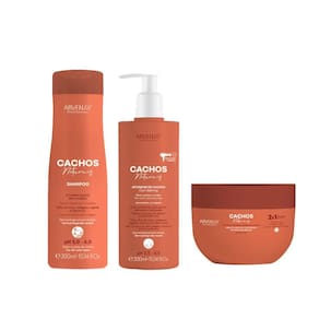 Kit Shampoo+Ativador+Máscara 2X1 Cachos Nat. 300Ml Arvensis