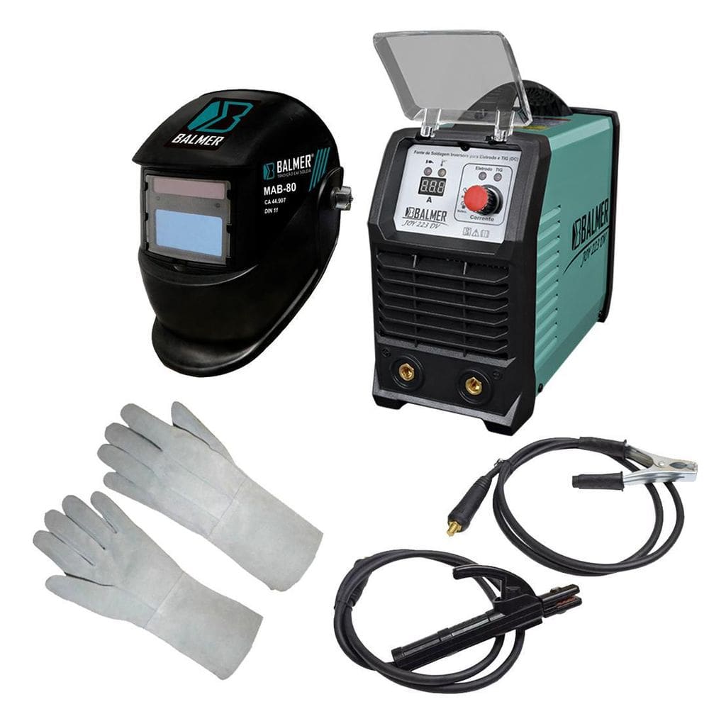 Máquina Solda Inver Tig Joy 223 Balmer + Mascara Luva Bivolt