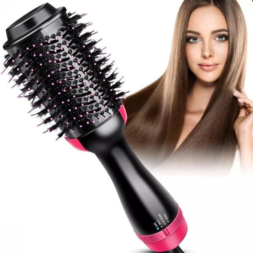 Escova Modelagem Rotativa Alisadora Secadora Cabelo Chapinha