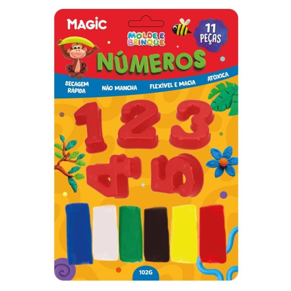 Molde e brinque 11 peças - números