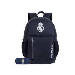 Kit Escolar Real Madrid Mochila Costa + Estojo Duplo Oficial