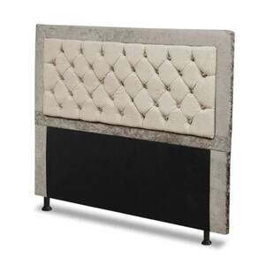 Cabeceira Casal 140 cm Para Cama Box Berlim Camurça Marfim