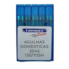 Agulha Para Máquina Doméstica 2045 Nº 10 Lanmax - Pct 10 Unidades