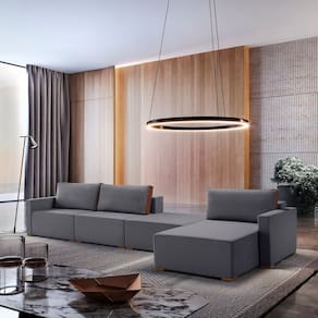 Sofá Modulado Amsterdã 4 Lugares 152 X 390 X 90cm Cinza