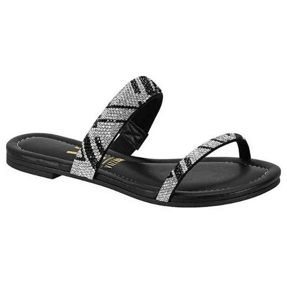 Rasteira Feminina Duas Tiras Brilhos Vizzano 6235.1189