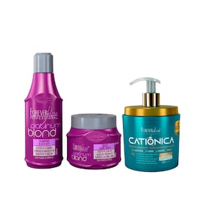 Forever Liss Kit Platinum Blond e Máscara Catiônica 450g