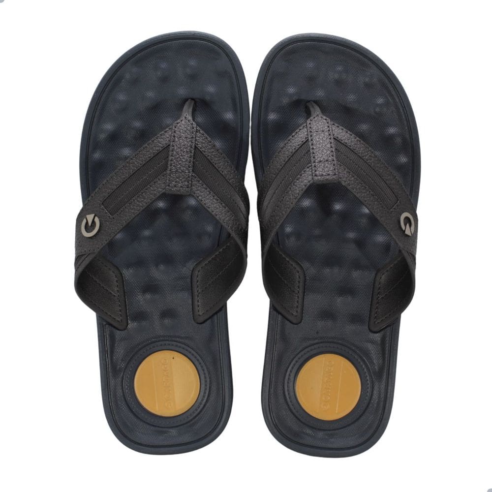Chinelo Masculino Alabama Cartago Azul Preto e Amarelo