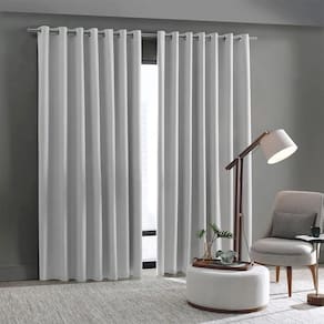 Cortina Blackout 100% Linen 5,4 X 2,7 - Bella Janela Cinza