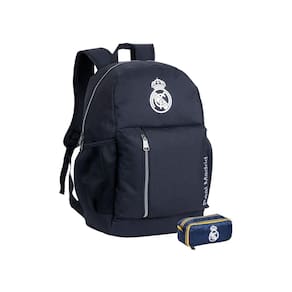 Kit Real Madrid Mochila Costa + Estojo Duplo Premium Oficial