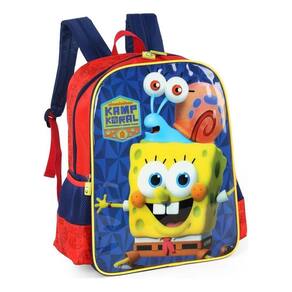 Mochila Bob Esponja Infantil Masculina Costas Escolar G