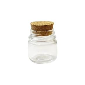 Lembrancinha Potinho De Vidro Redondo 40ml Tampa Rolha 10un