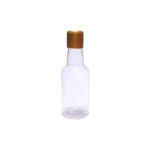 Lembrancinha Garrafa Pvc 50ml Tampa Plástica Ouro 10un