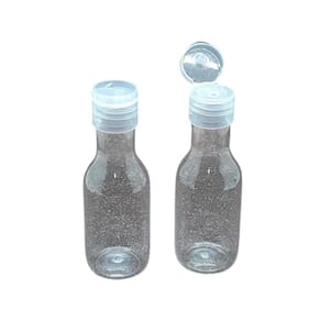 Lembrancinha Garrafa Pvc 50ml Tampa Flip Top Transparente 10 Un