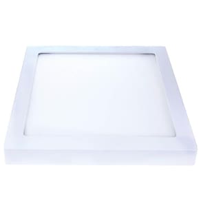 Plafon Painel de Led Avant Alu 24W Amarelo 3000K 1680 Lúmens Quadrado de Sobrepor 30x30cm Bivolt