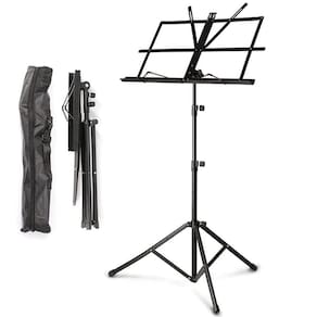 Suporte Partitura Tripe Pedestal Estante Notebook Tablet Retratil Ajustavel Maestro Orquestra Ensaio Batuta Com Capa Pro