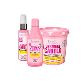 Kit Forever Liss Shampoo Máscara Sérum Desmaia Cabelo