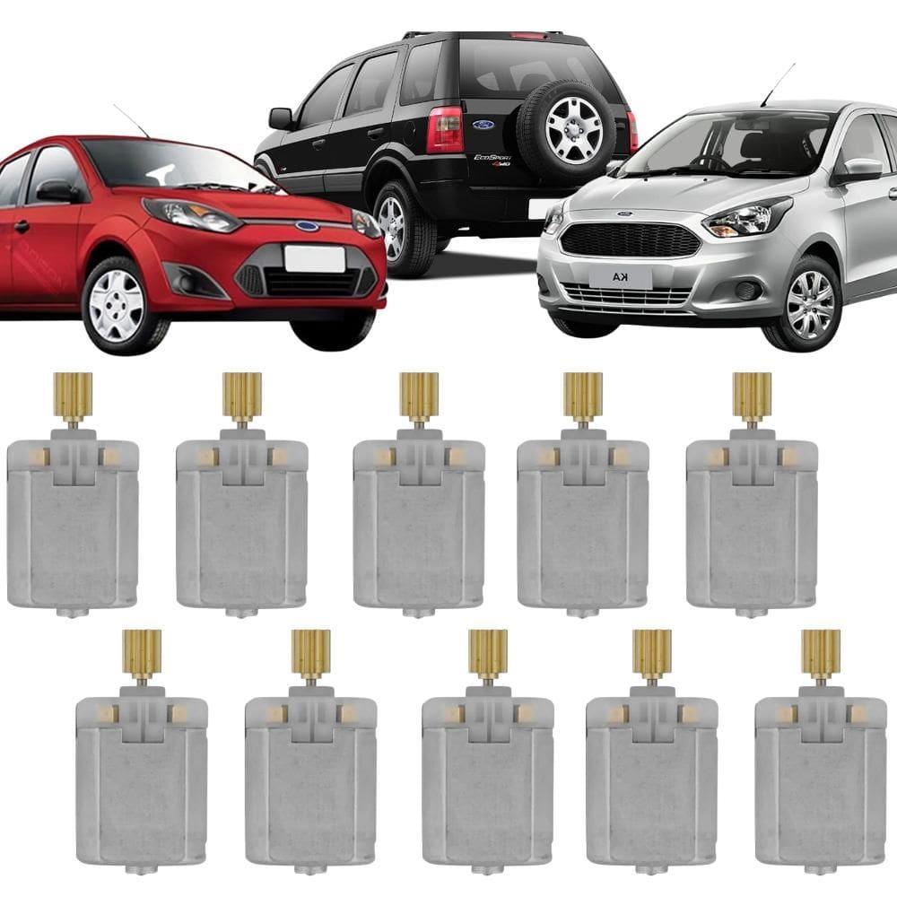 10 Motor Fechadura Elétrica Trava Porta Fiesta Ka Ecosport [F103]