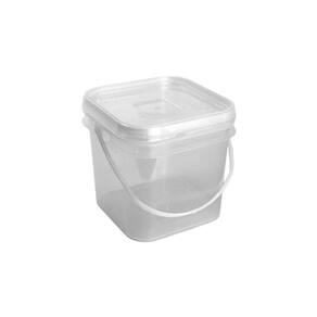 Lembrancinha Baldinho Quadrado 220grs Com Tampa E Alça 10 Un