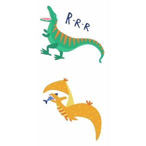 Tatufan Tatuagemtemporária Infantil Divertida Dino T-Rex