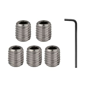 Kit Com 5 Parafusos Allen Sem Cabeça M4 X 8Mm Aço Inox