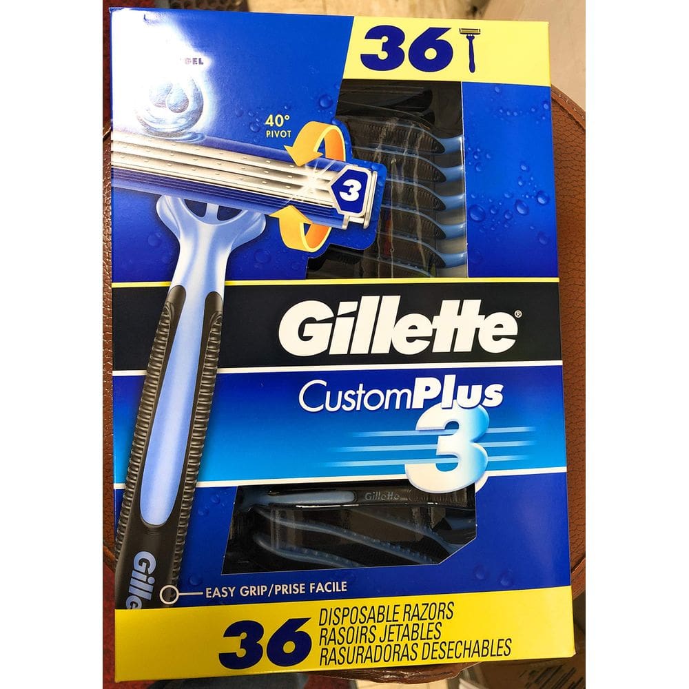 Lâminas de barbear descartáveis Gillette Custom Plus3 36 unidades