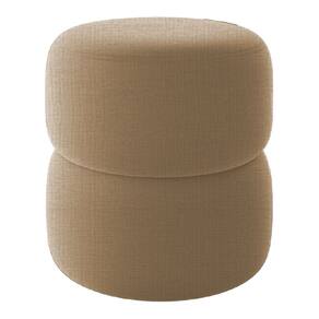 Puff Decorativo Orgânico Living Yaris Linho Bege - Desk Design