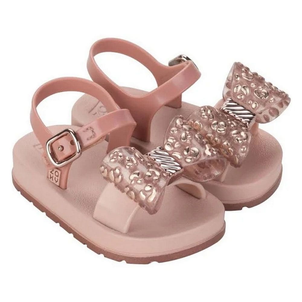 Sandalia Infantil Zaxynina Safari Menina Laço Delicada 19123