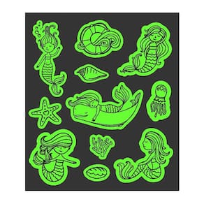 Glowfun Tatuagem Infantil Brilha No Escuro Sereia E Bella