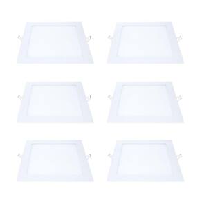 Kit 6 Painel Led Embutir Quadrado Luz Neutra 4000K 18W 22Cm
