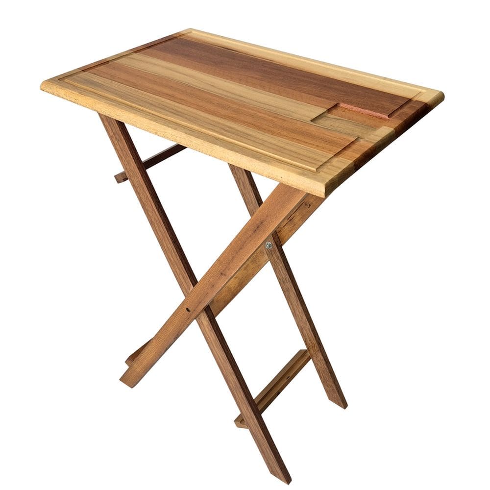Mesa Churrasco Dobrável 60x42 Tábua Carne Madeira Artesanal