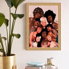 Quadro Decorativo Mulheres Diversidade 33X24Cm