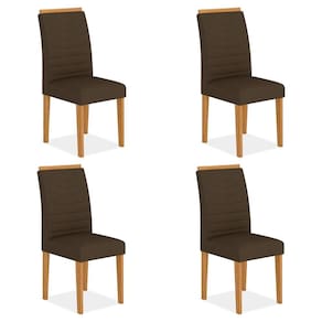 Conjunto 4 Cadeiras Lima Cinamomo/ Marrom - Móveis Arapongas