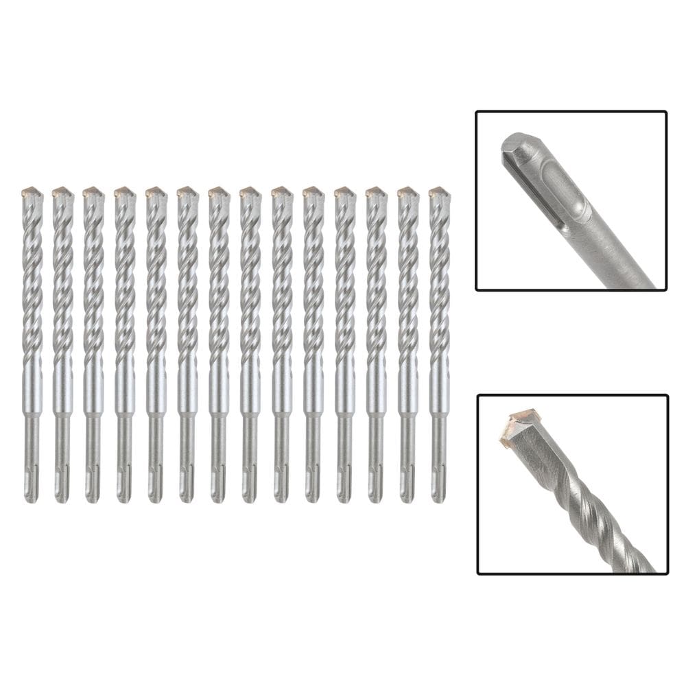 Jogo 14 Brocas SDS Plus 18x160 mm Aço Carbono Tungstênio