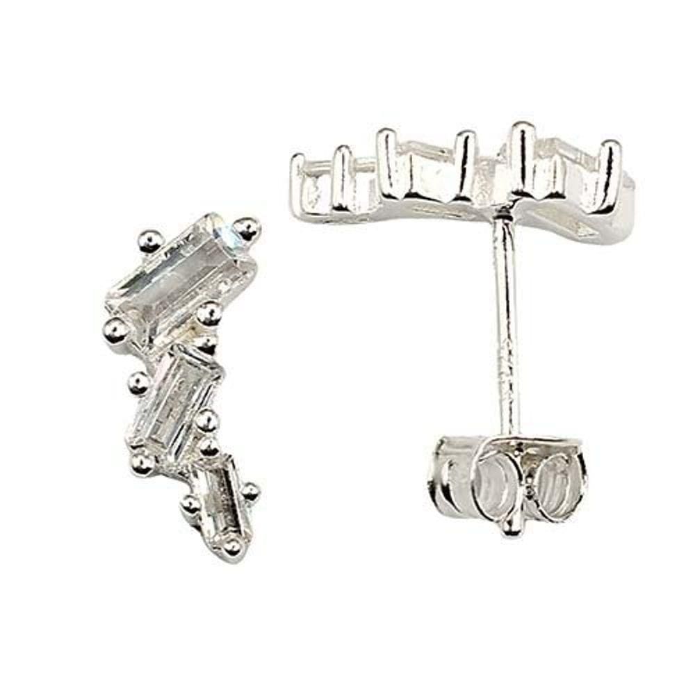 Brinco Delicado Rosa E Roxo Prata 925