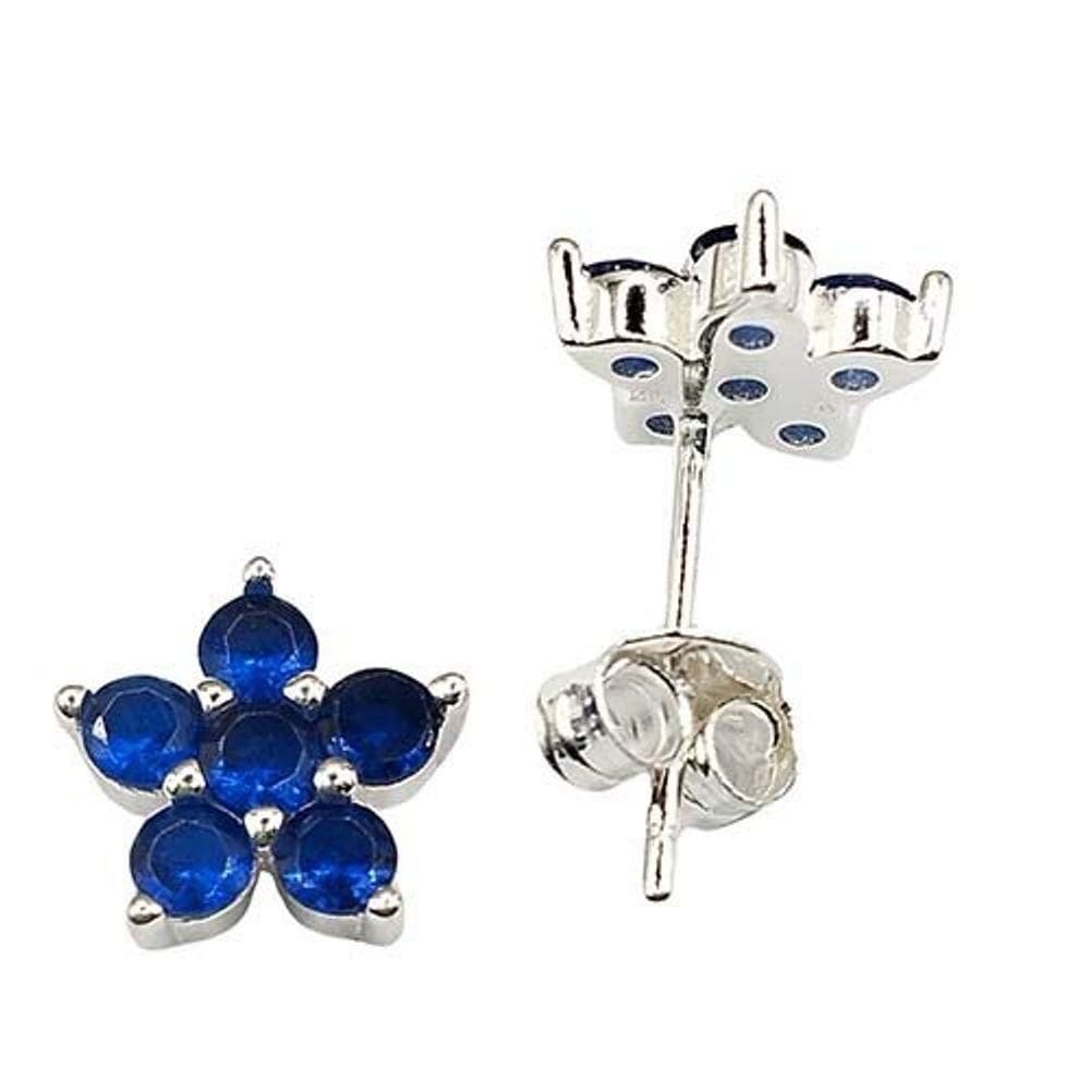 Brinco Flor Delicada Zircônio Prata 925