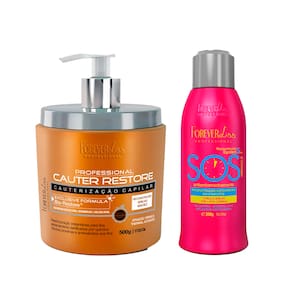 Kit Reconstrução Cauter Restore e SOS 300ml Forever Liss