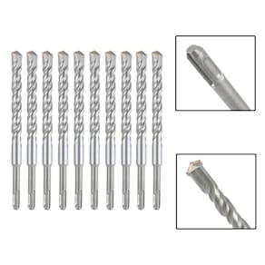 Jogo 10 Brocas SDS Plus 18x310 mm Aço Carbono Tungstênio