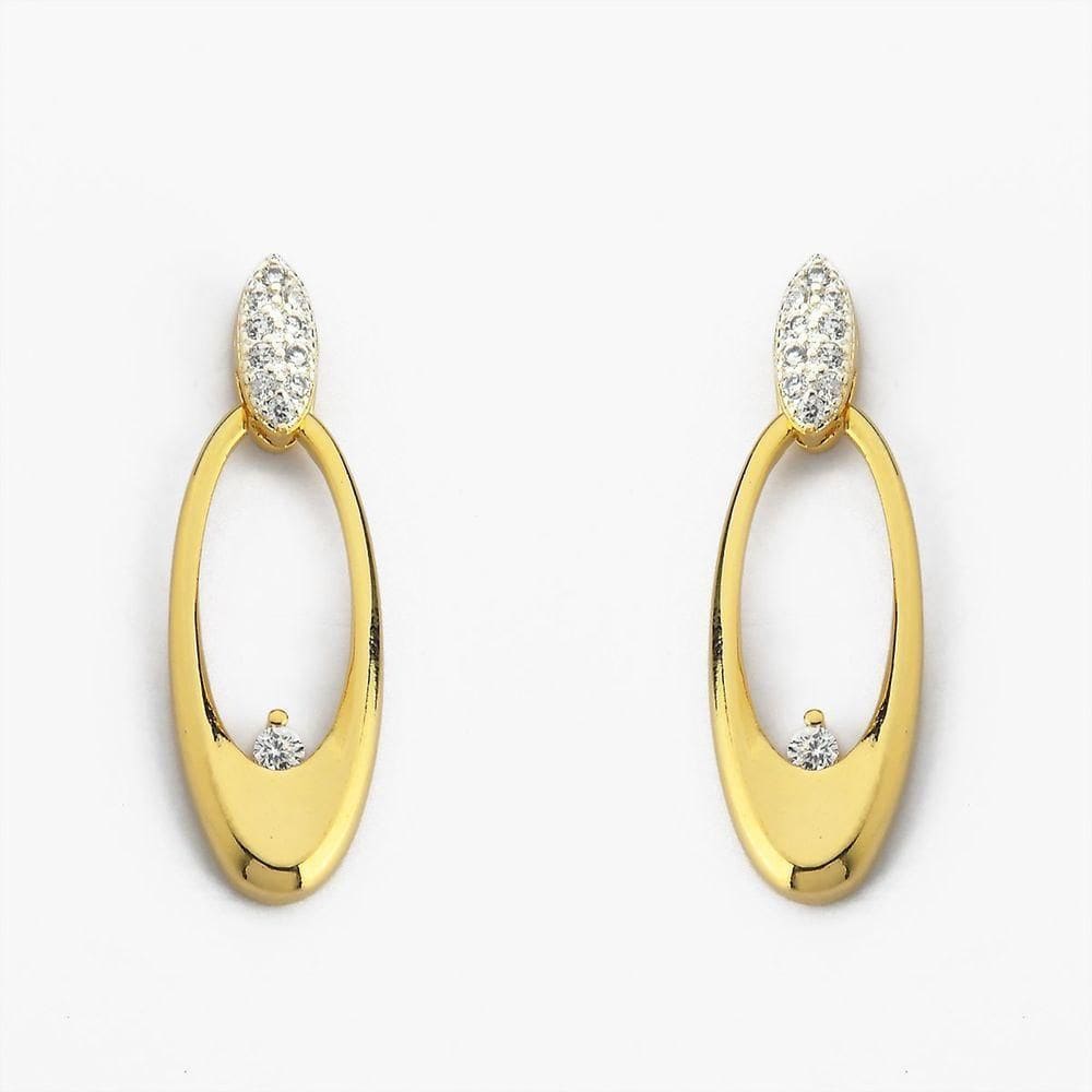 Brinco Longo Com Detalhes Em Zircônia