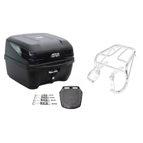 Bauleto Givi + Bagageiro Cromado Honda Cg 1995 Até 1999 Projétil 1º Linha