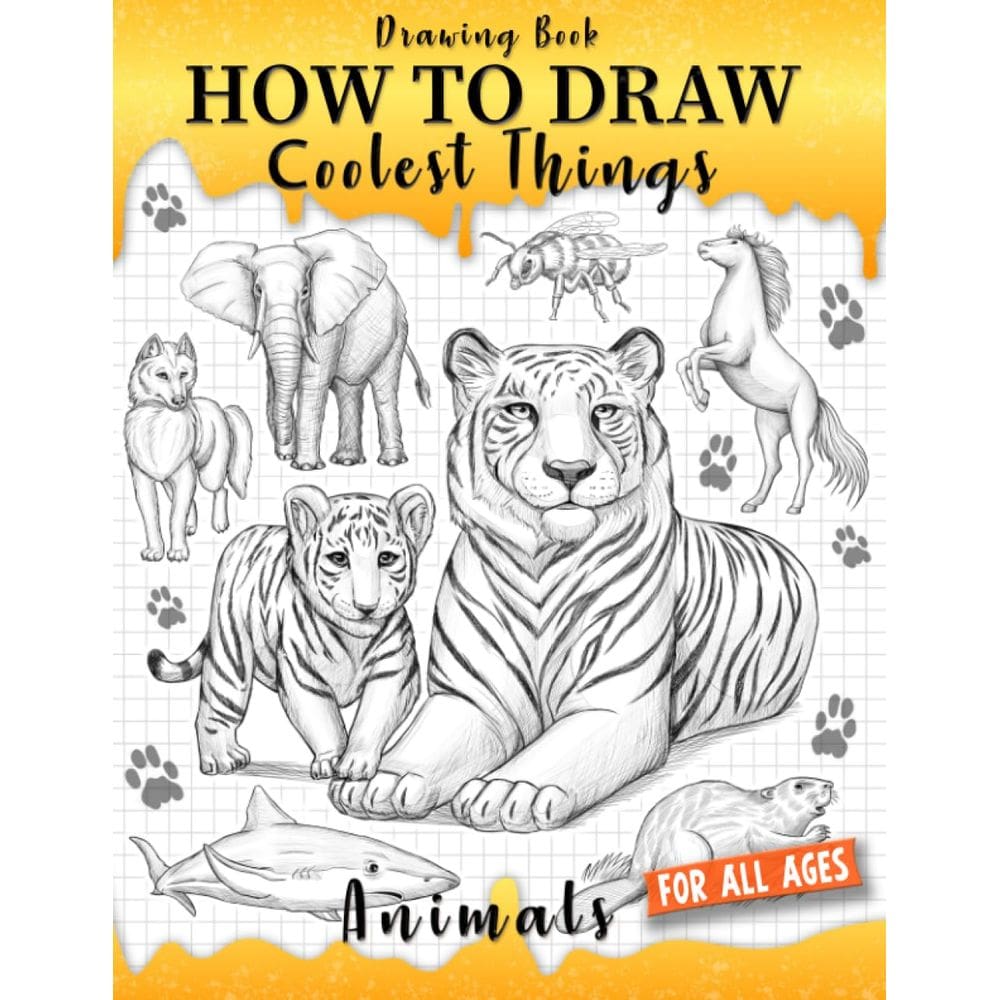 Livro de desenho Como desenhar as coisas mais legais: animais para crianças