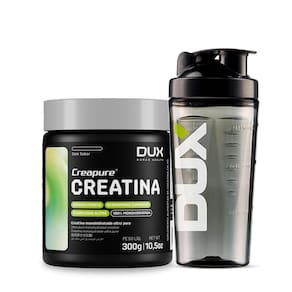 Kit Creatina Monohidratada 100% Creapure 300g + Coqueteleira