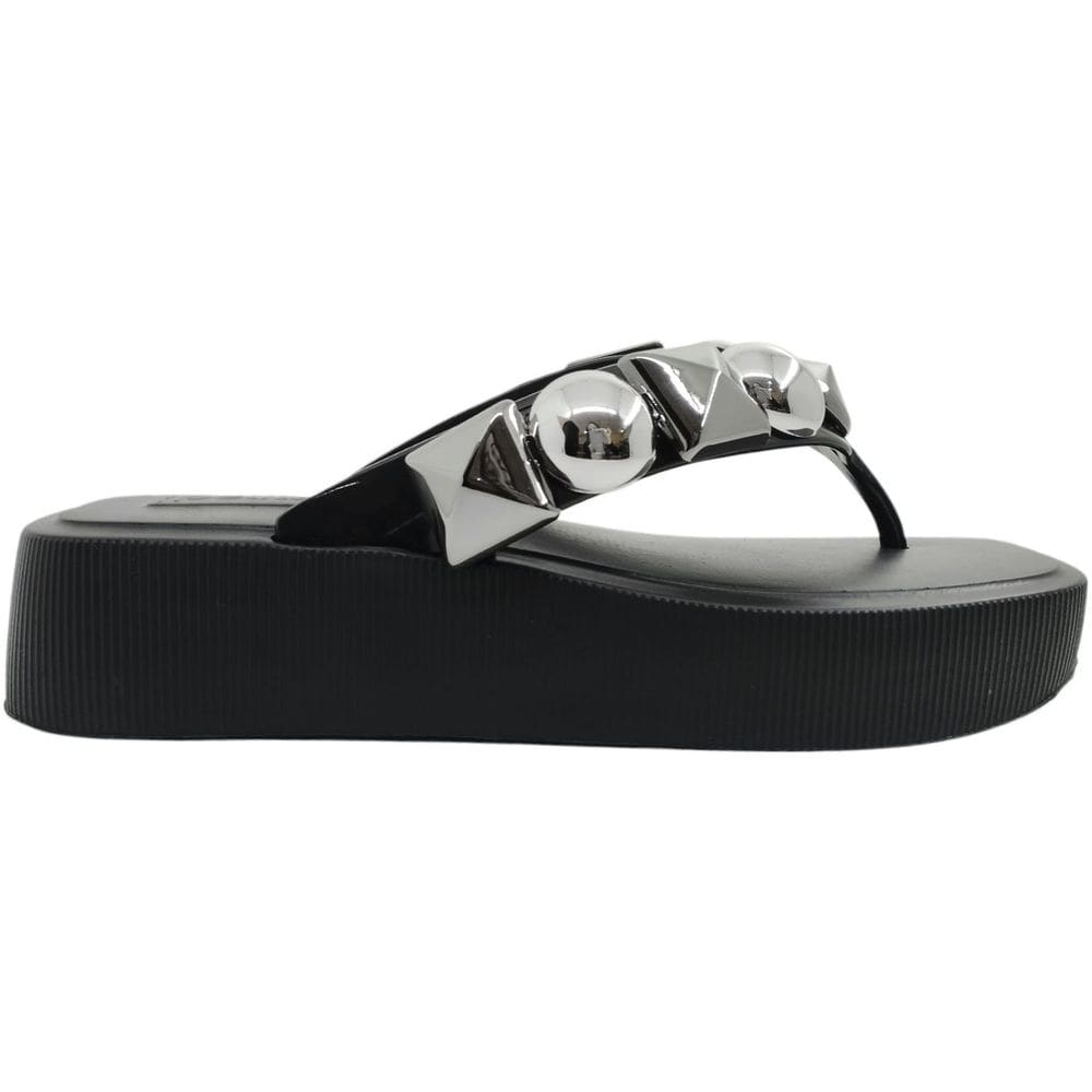 Tamanco Feminino Casual Dia a Dia Passeio Praia Trabalho FlatForm com Pedras Petite Jolie PJ7327